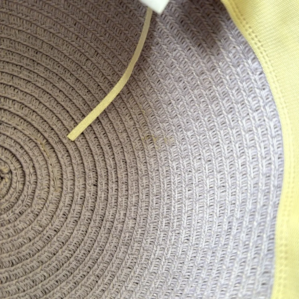 Lavender Panama Jack wide brim sun hat paper straw adjustable purple lilac - Picture 6 of 7